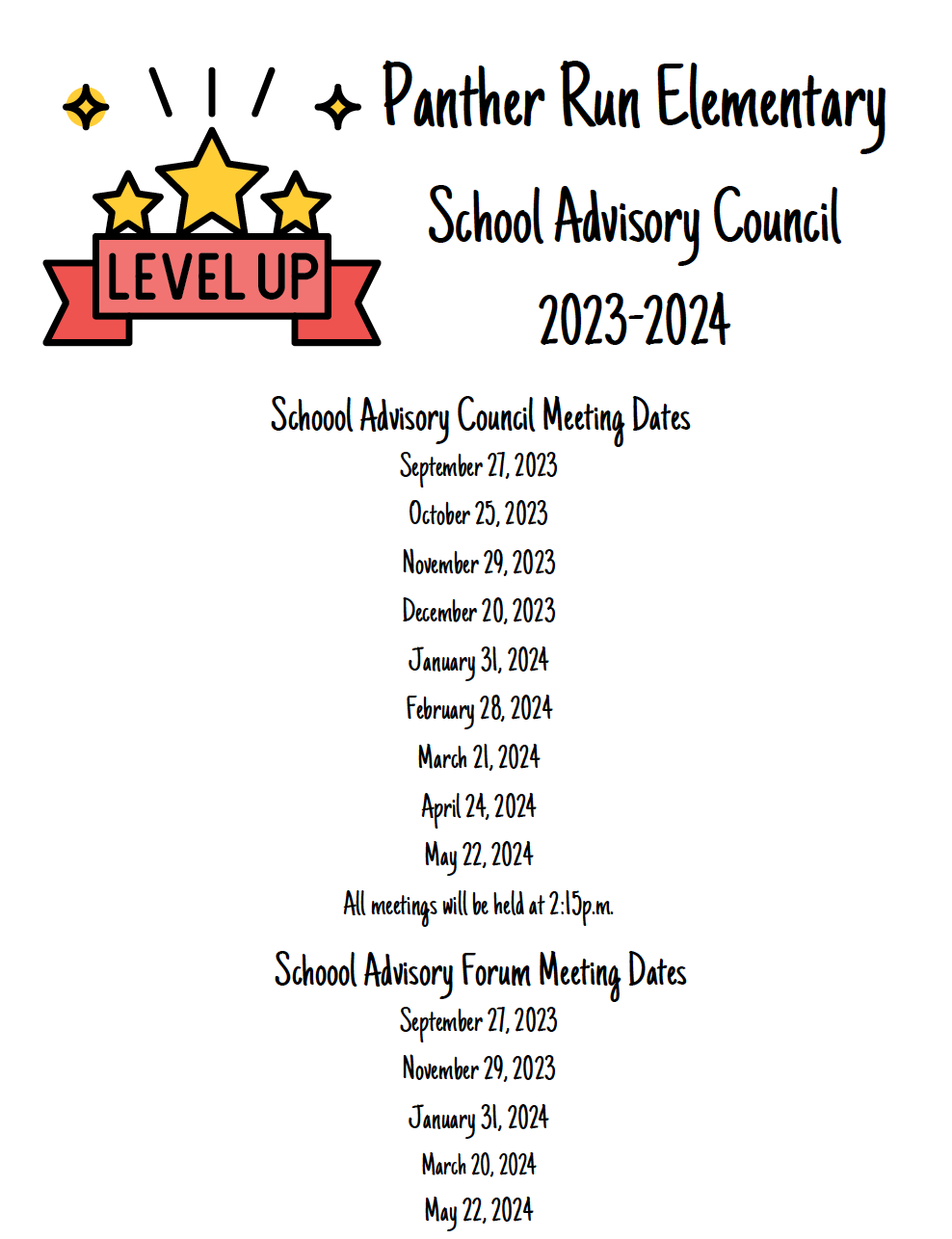  UPDATED SAC SCHEDULE